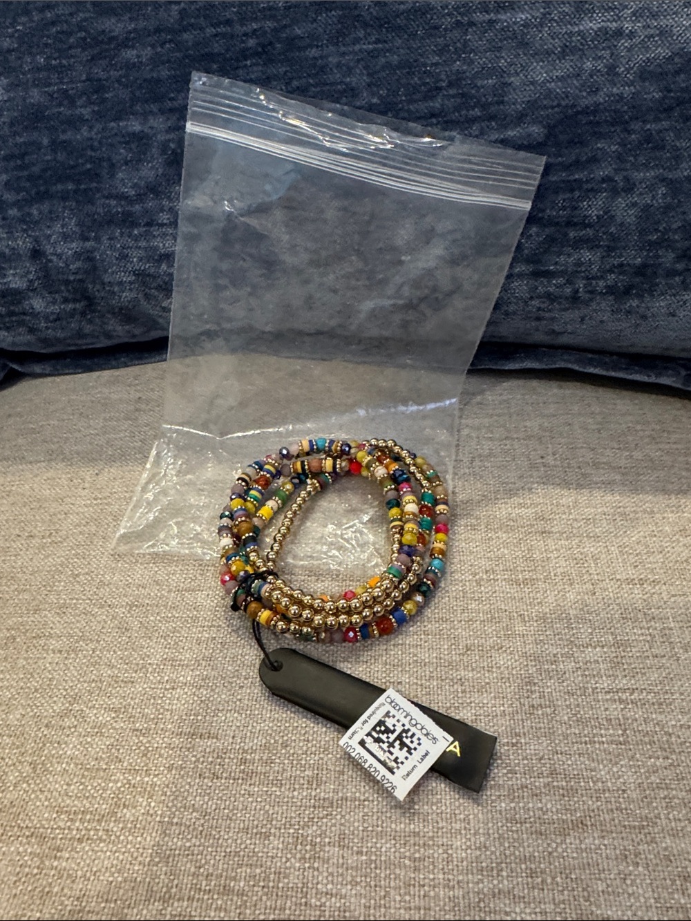 Bloomingdale’s colorful gold bracelet set